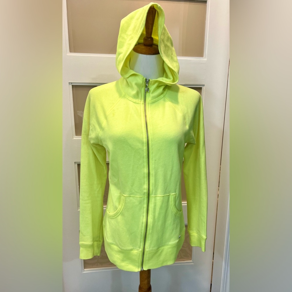Victoria's Secret Neon Lime Zip-Up Hoodie Size S